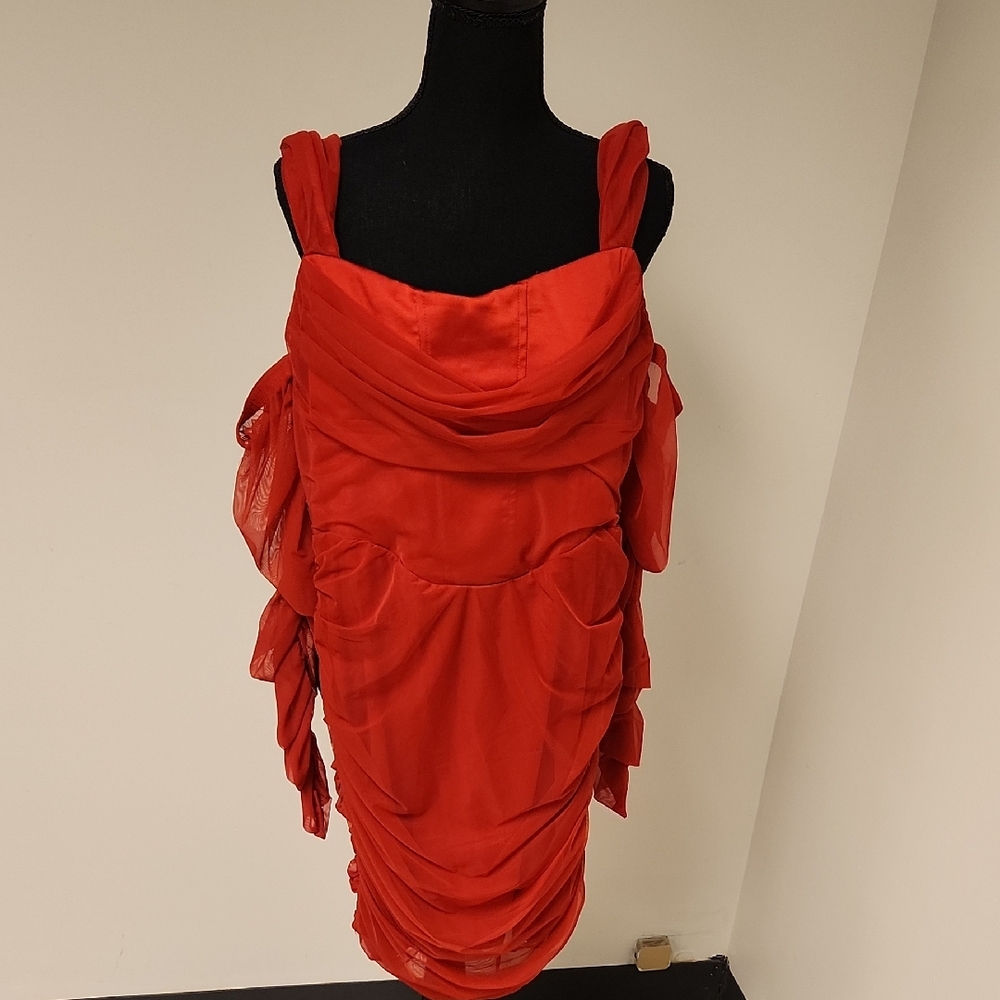 AKIRA Bold Red Mini Dress Size Medium